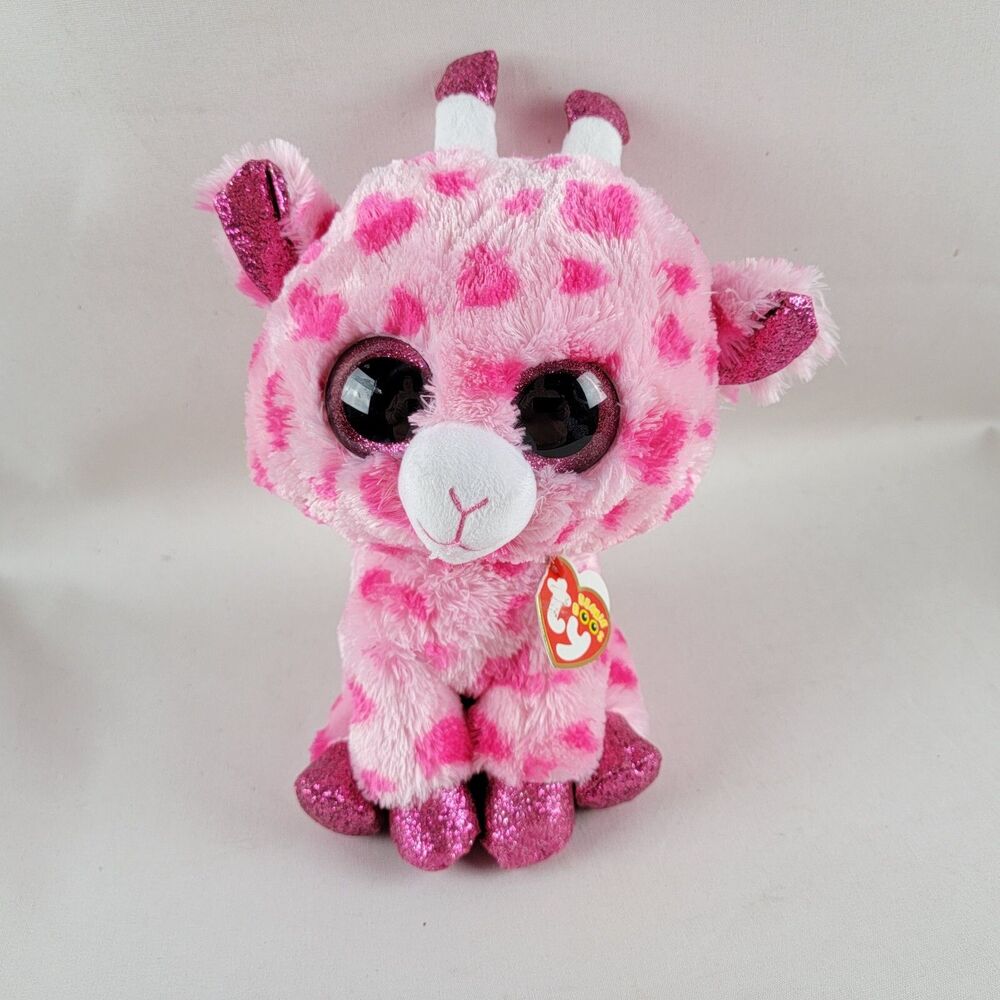 TY Beanie Boos SWEETUMS the Giraffe Glitter Eyes Medium 9 in